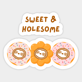 Cute Sweet and Wholesome Donut Sloths Sticker